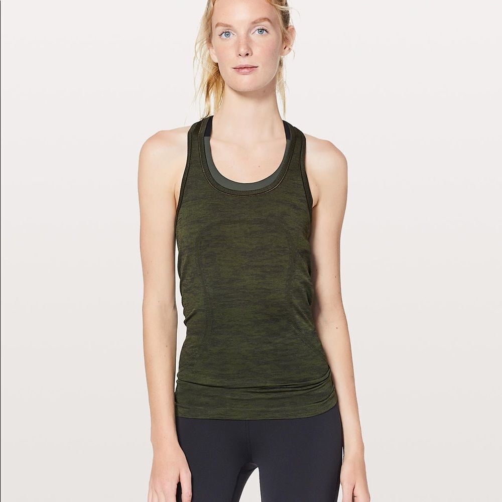 New Lululemon Swiftly Tech Racerback
Dark Olive / Brave Olive / Black Ca…​​